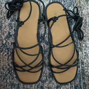 Madewell Black Strappy Sandals